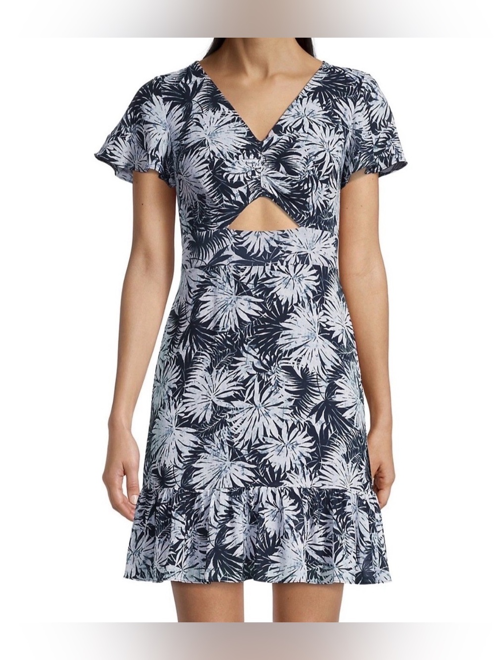 MICHAEL Michael Kors' Palm Kate floral-printed minidress, Size 16, $175